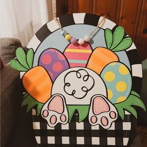 Colorful Easter Basket Door Sign